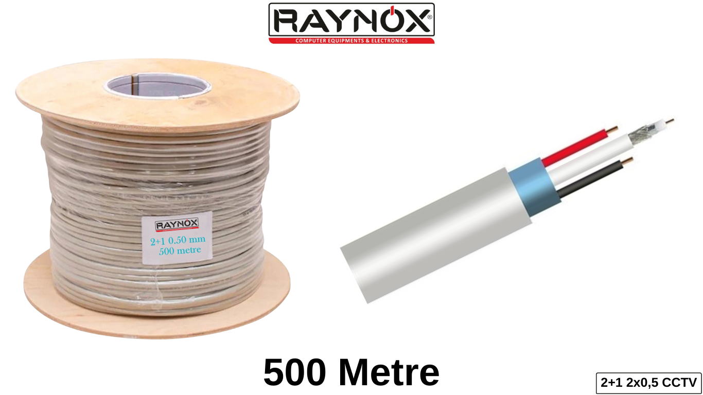 RAYNOX 2+1 2*0,5İÇ ORTAM CCTV 500 MT KABLO