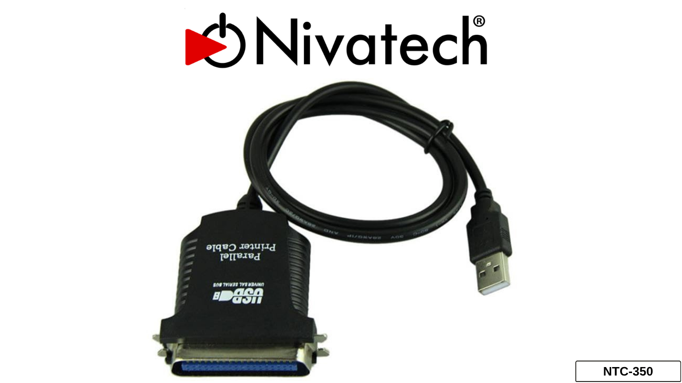 Nivatech NTC 350 USB TO LPT 1284 BLACK CABLE