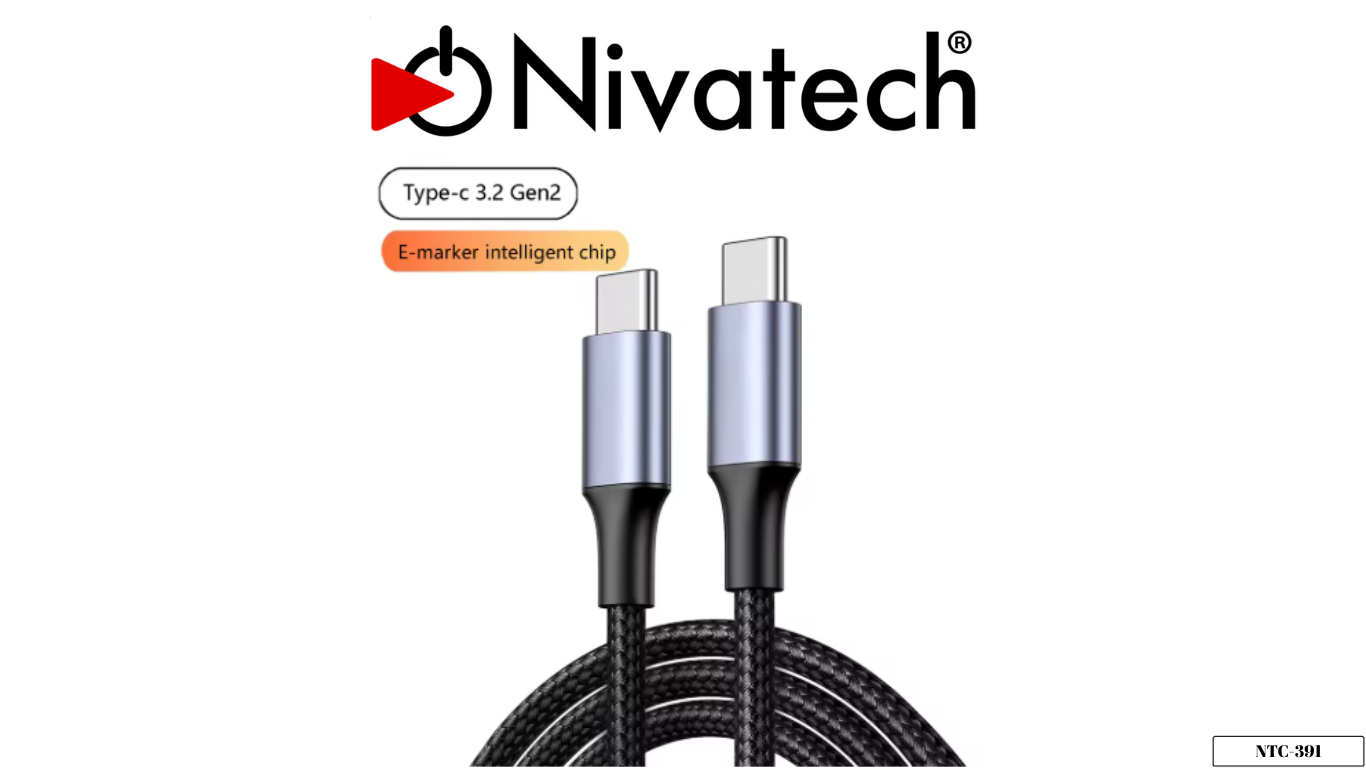 Nivatech NTC 391 TYPE C 3.1 M TO M ,100W 3M CABLE