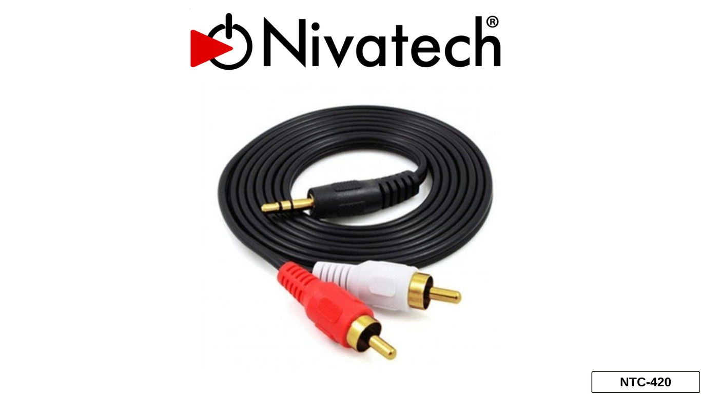 Nivatech NTC 420 3,5MM TO 2 RCA CABLE 1,5M