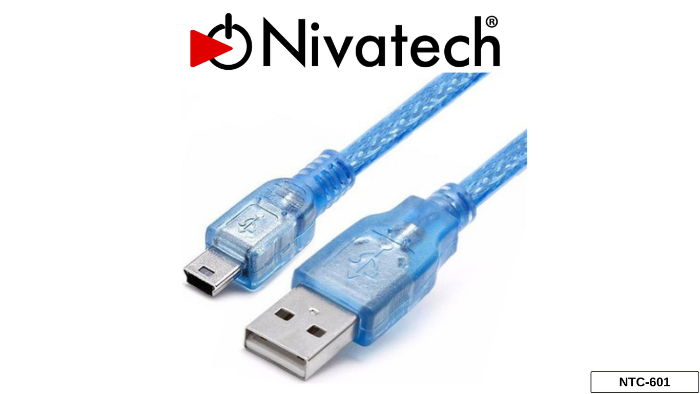 NİVATECH NTC-601 USB M/5PIN 50CM BLUE KABLO