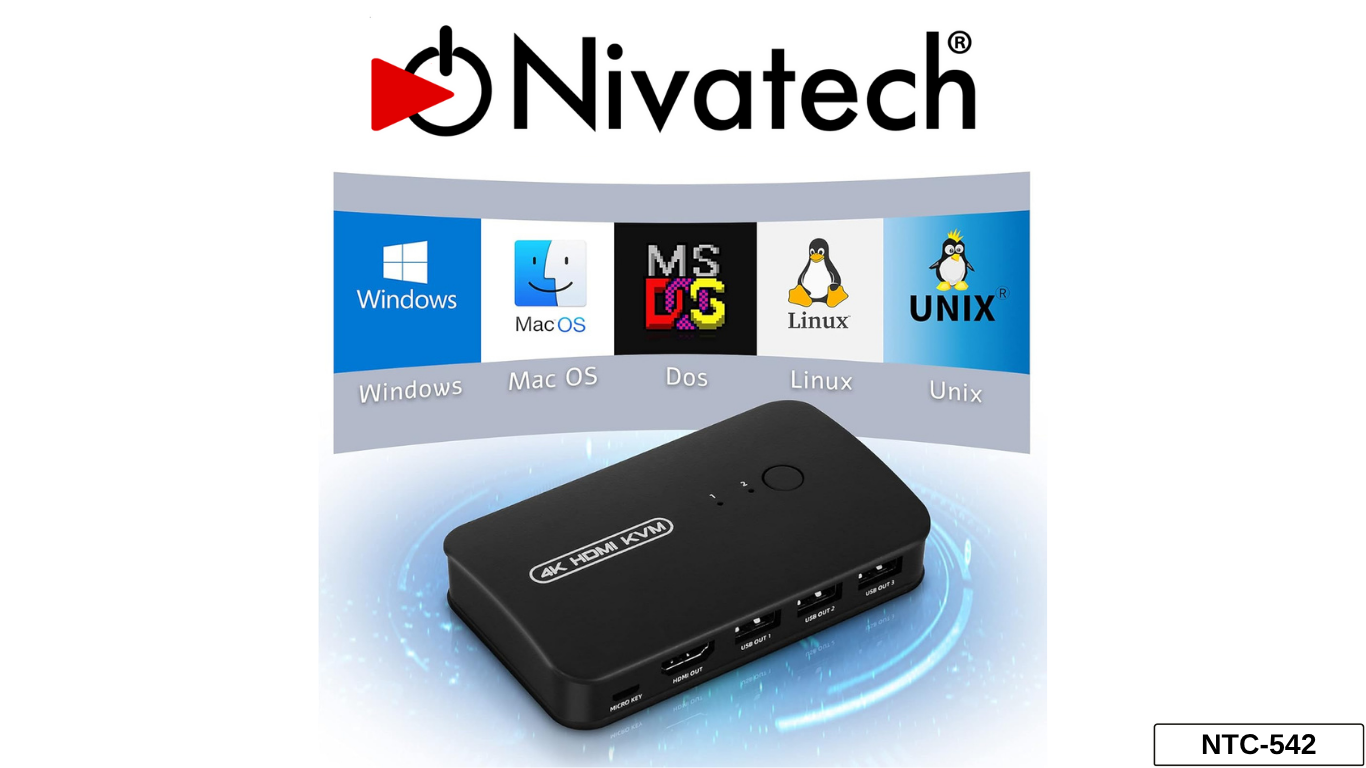 Nivatech NTC 542 2 PORT HDTV USB KWM SWITCH