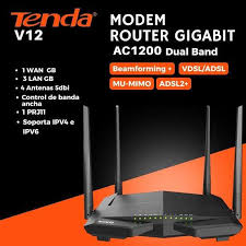 TENDA V12 4 PORT AC1200 KABLOSUZ VDSL MODEM