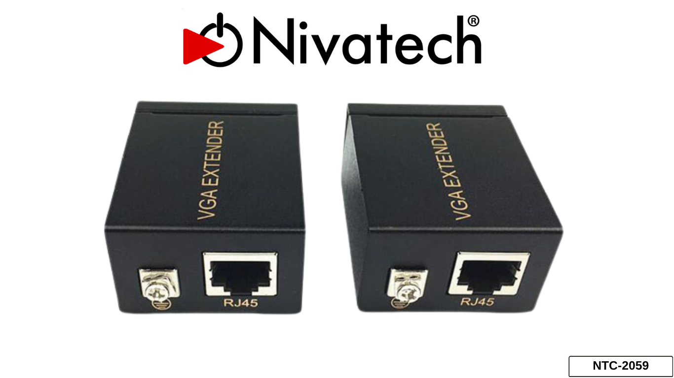 Nivatech NTC 2059 RJ45 TO VGA EXTENTION 60m CONVERTER