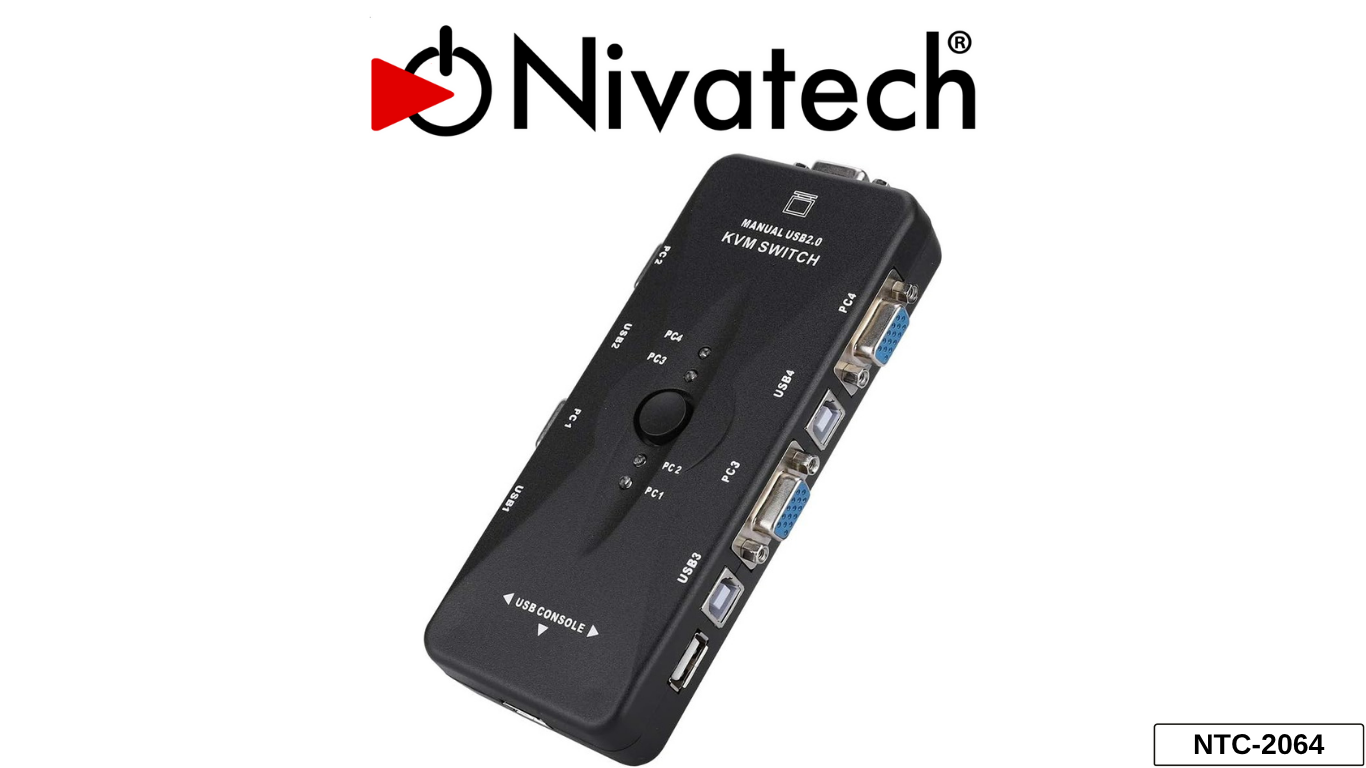Nivatech NTC 2064 USB KWM SWITCH 4 PORT
